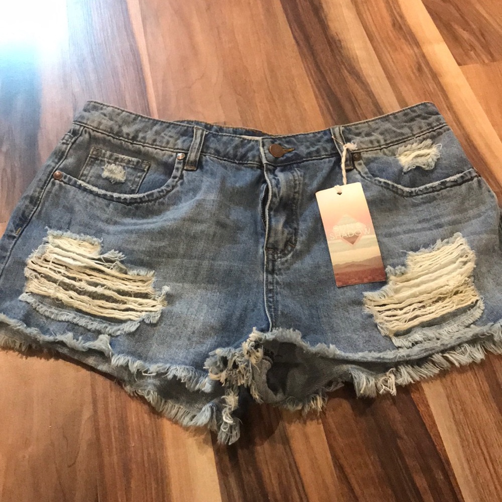 Denim Ripped Shorts